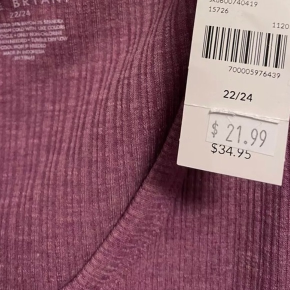 Lane Bryant Tunic, Purple, 22/24 - Picture 2 of 3